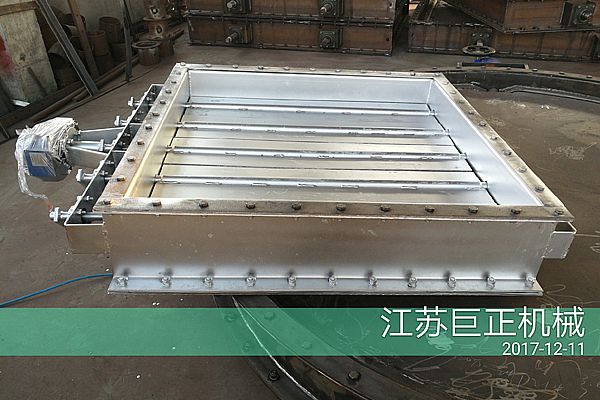 气动双挡板方风门